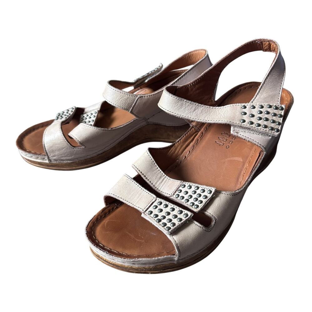 Spring Step‎ Wedge Sandals Lightweight Comfort 39 or 8 Pink Nude